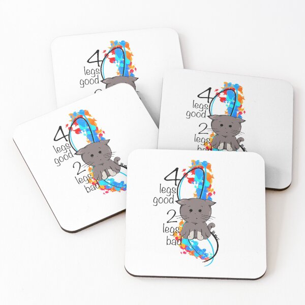 Item preview, Four Legs Good two legs bad Sticker designed and sold by emm-j.