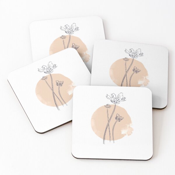 Item preview, Leaf line Print Scandi Wall Art, Flower line art designed and sold by SerenaMinimal.