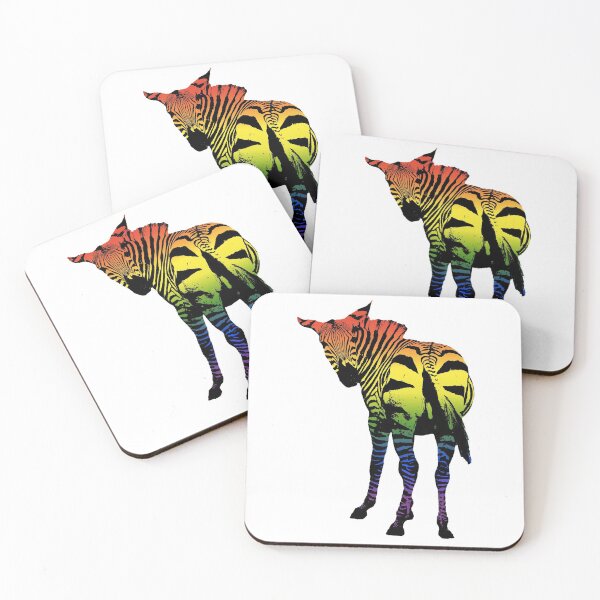 Item preview, Rainbow zebra looks back proudly | LGBTQ subtle designed and sold by Petra Becker.