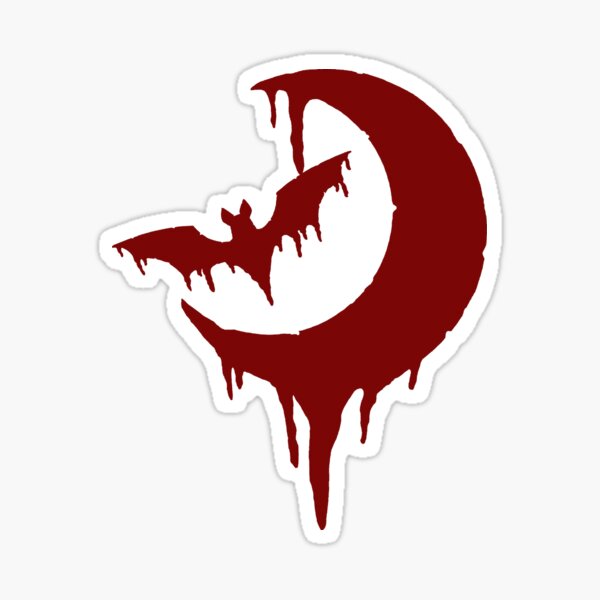 Fledermaus mit Mond Sticker