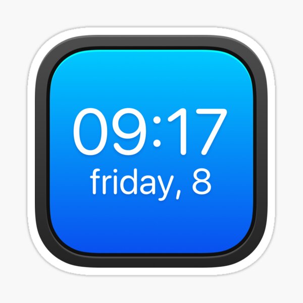 iOS & iPad App ‘Clean Clock’. Sticker