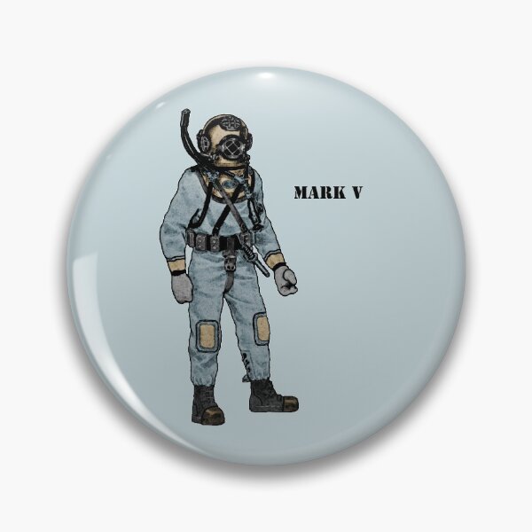 Artikelvorschau, Vintage Navy Diver mit Mark V Taucherhelm URM entworfen und verkauft von urmaddad.