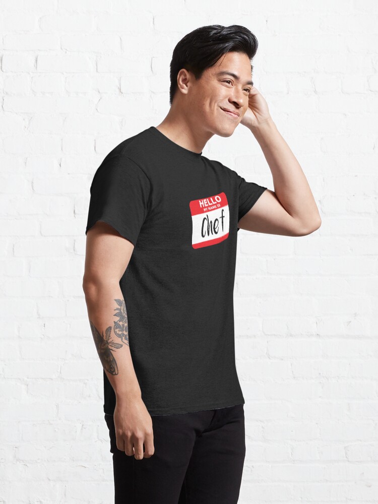 Alternate view of Hello My Name is Chef Decal Classic T-Shirt