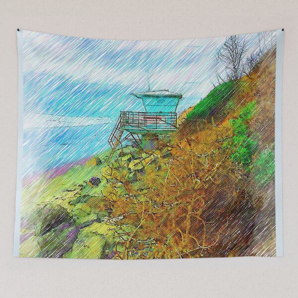 Item preview, Life Guard Station Nestled By The Bluff designed and sold by KirtTisdale.