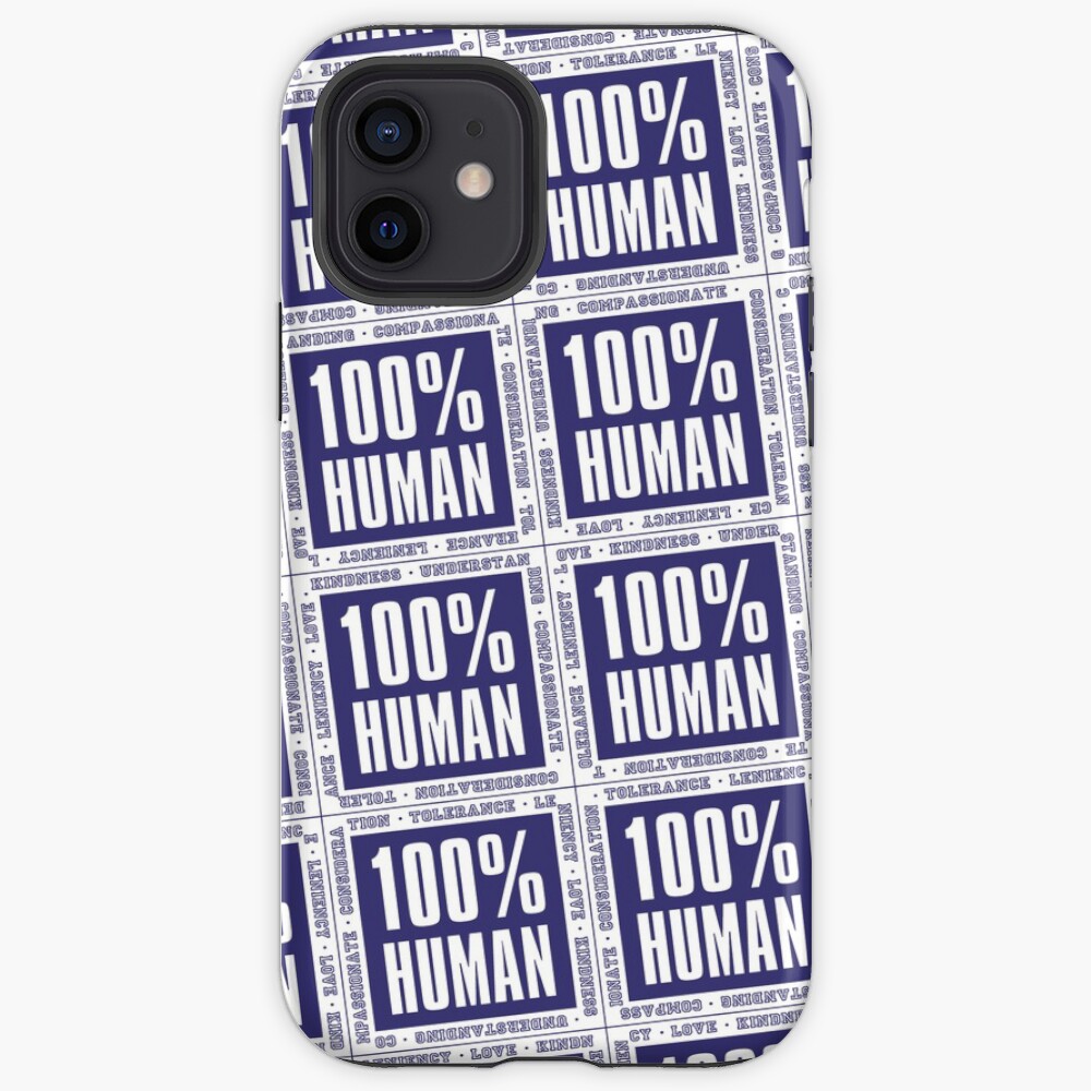 WE PERCEIVE | 100% HUMAN - Distortion of Humanity iPhone Case