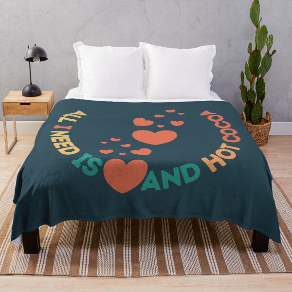 Item preview, All I Need Is Love And Hot Cocoa - Typography designed and sold by RetComly.
