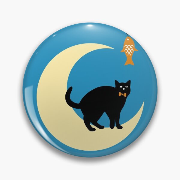 Item preview, Cat Moon & Fish Graphic designed and sold by STUDIO-72.