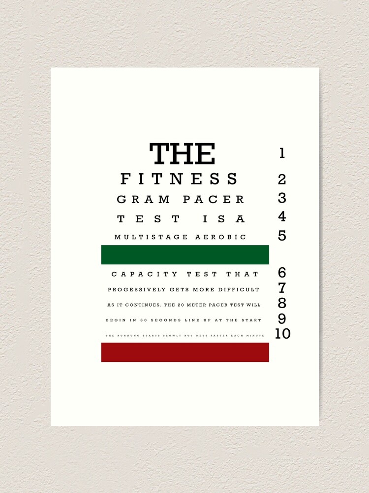 "The fitness gram pacer Test" Art Print by Thomasgm3 | Redbubble