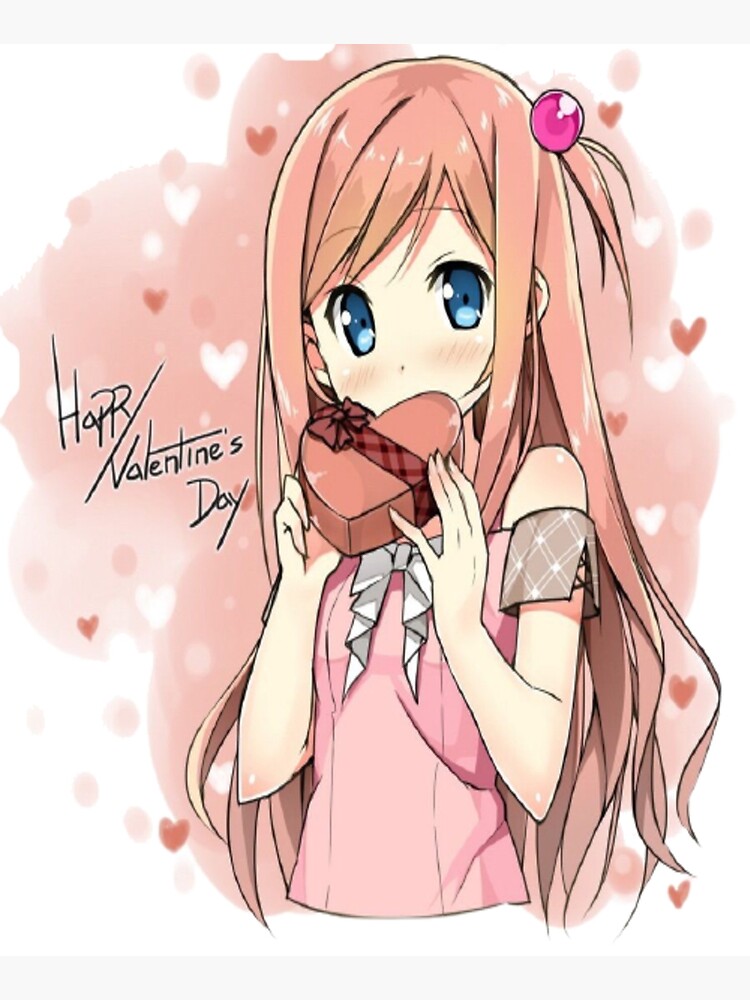 valentine's day anime girl