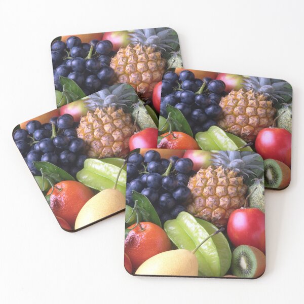 Item preview, Fruit collage, Kiwi, starfruit, peach, grapes, pear, apple, pineapple, orange, dragonfruit designed and sold by Nostrathomas66.