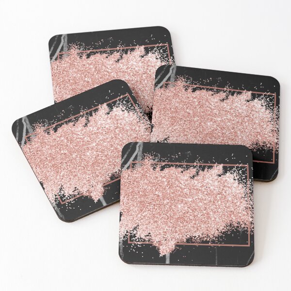 Item preview, Black Marble & Blush Pink Geometric Art designed and sold by newburyboutique.