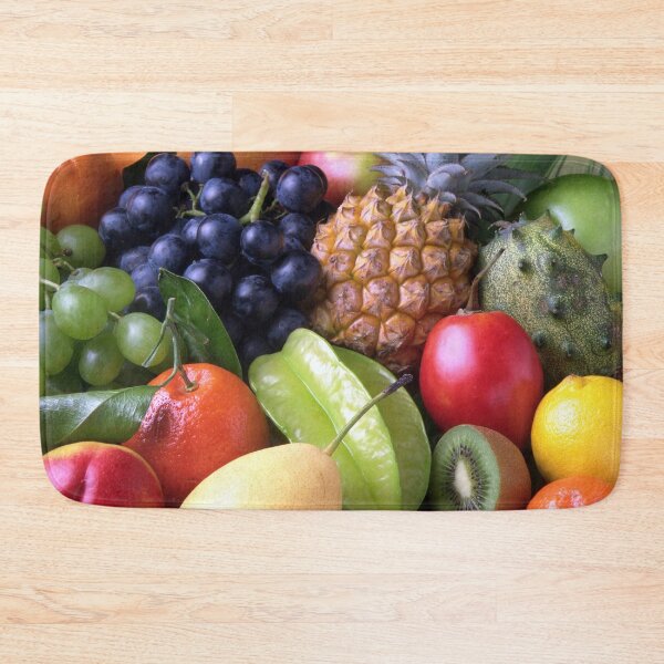 Item preview, Fruit collage, Kiwi, starfruit, peach, grapes, pear, apple, pineapple, orange, dragonfruit designed and sold by Nostrathomas66.
