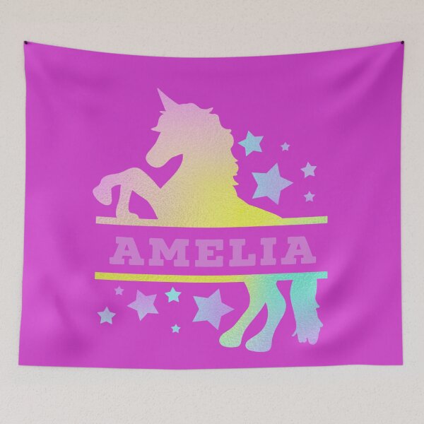 Aperçu de l'œuvre Idée cadeau Amelia Unicorn Lover créée et vendue par WOWSOMETHINGNEW.