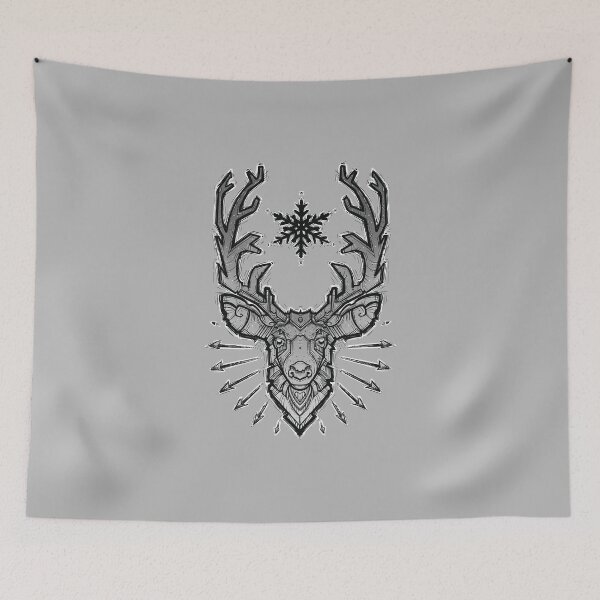 Item preview,  geometric reindeer with snowflake and arrows designed and sold by weilertsen.