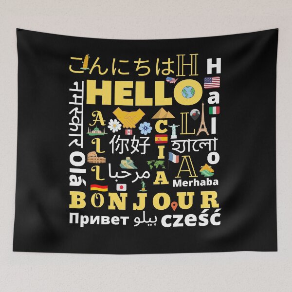 Item preview, Hello word in different languages designed and sold by HappinessWorld.