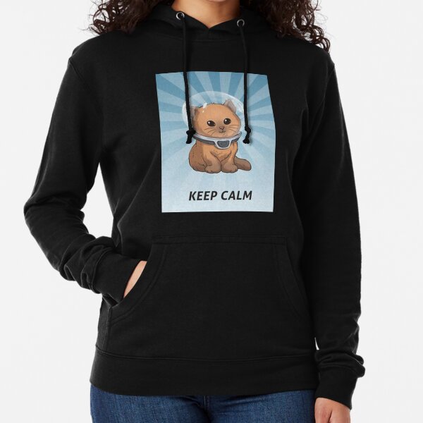 keep calm kitty Lightweight Hoodie