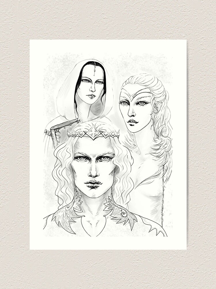 Alternate view of Finarfin, with Idril and Anaire Art Print