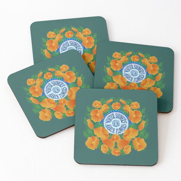 Item preview, Winter Showers Bring March Flowers- California Poppy Superbloom designed and sold by spatiumnatura.