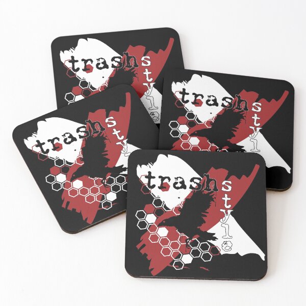 Item preview, Trash polka style black red white raven crow designed and sold by DarkDesign69.