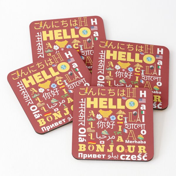 Item preview, Hello word in different languages designed and sold by HappinessWorld.