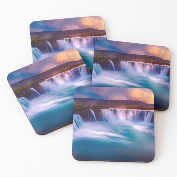 Item preview, Pure waterfall blue morning landscape photography designed and sold by August-E.