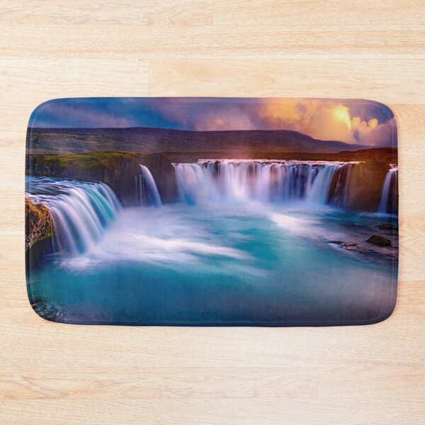Item preview, Pure waterfall blue morning landscape photography designed and sold by August-E.