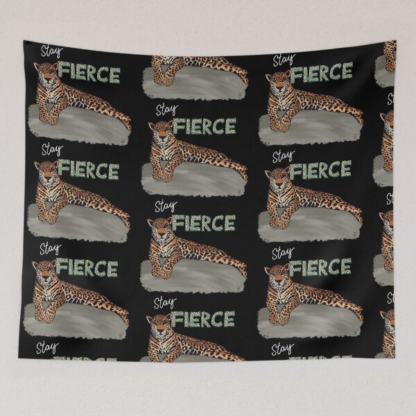Aperçu de l'œuvre Restez Fierce Jungle Cat créée et vendue par KaitlynnGlader.