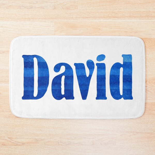 Item preview, David boys name in blue watercolor design designed and sold by ComicKitsch.