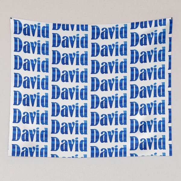 Item preview, David boys name in blue watercolor design designed and sold by ComicKitsch.