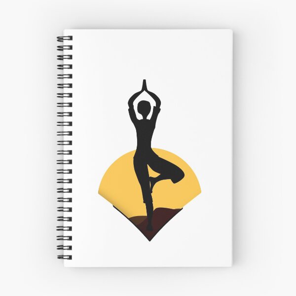 Item preview, Yoga Tree Pose with Sunrise Background designed and sold by deepakrode7.