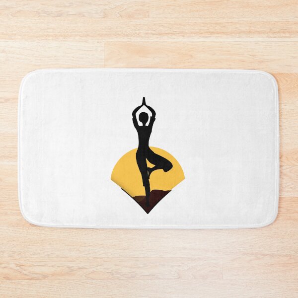 Item preview, Yoga Tree Pose with Sunrise Background designed and sold by deepakrode7.