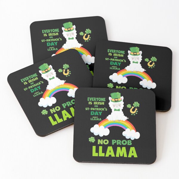 Item preview, St. Patricks Day Llama Custom designed and sold by Dr.YesOrNo.