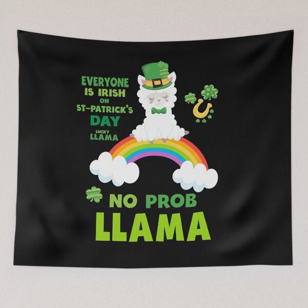 Item preview, St. Patricks Day Llama Custom designed and sold by Dr.YesOrNo.