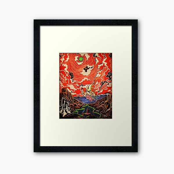 She doesn't know the vision. Do not tell her. She doesn't know. Framed Art Print