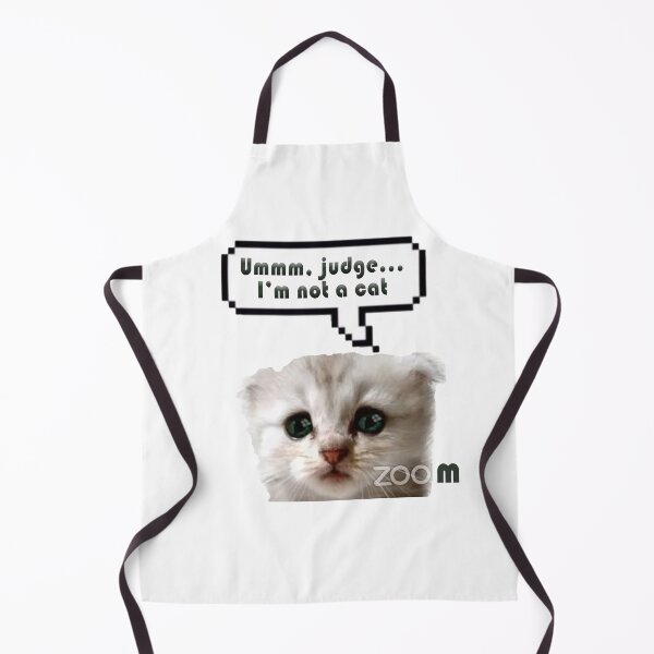 Item preview, I am not a cat funny Texas lawyer meme white kitty zoom filter shirt designed and sold by Paintingladycat.