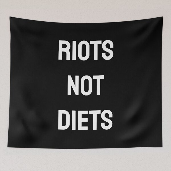 Item preview, RIOTS NOT DIETS feminist activist  - anti diet culture designed and sold by Inspirationmotivation.