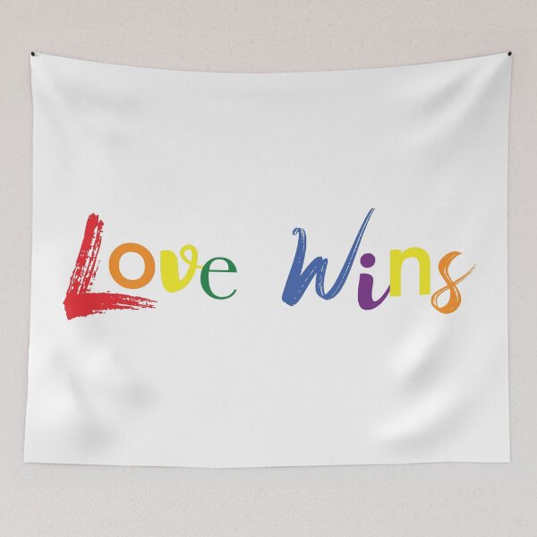 Item preview, Colorful, cheerful, creative graphic design of Love Wins designed and sold by theendup.