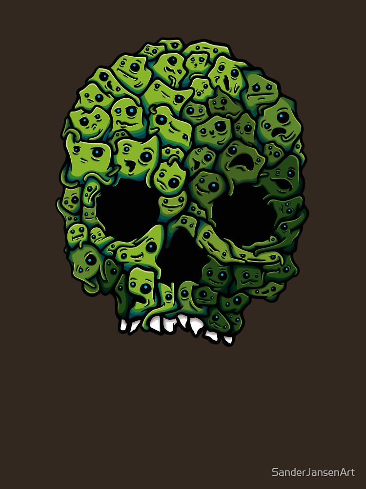 Green Skull by SanderJansenArt