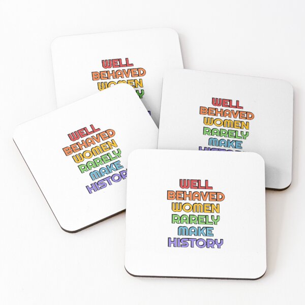 Item preview, Well behaved women rarely make history - womens day rainbow slogan designed and sold by Inspirationmotivation.
