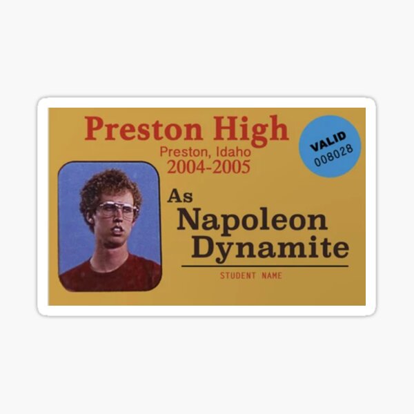 Carte d'identité Napoleon Dynamite Sticker