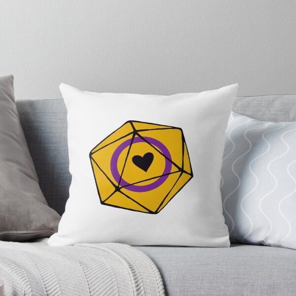 Item preview, D20 dnd intersexual pride dice designed and sold by Miranda Fields.