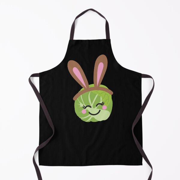 Item preview, Bunny Ears Brussels Sprout - Black designed and sold by VicEllisArt.