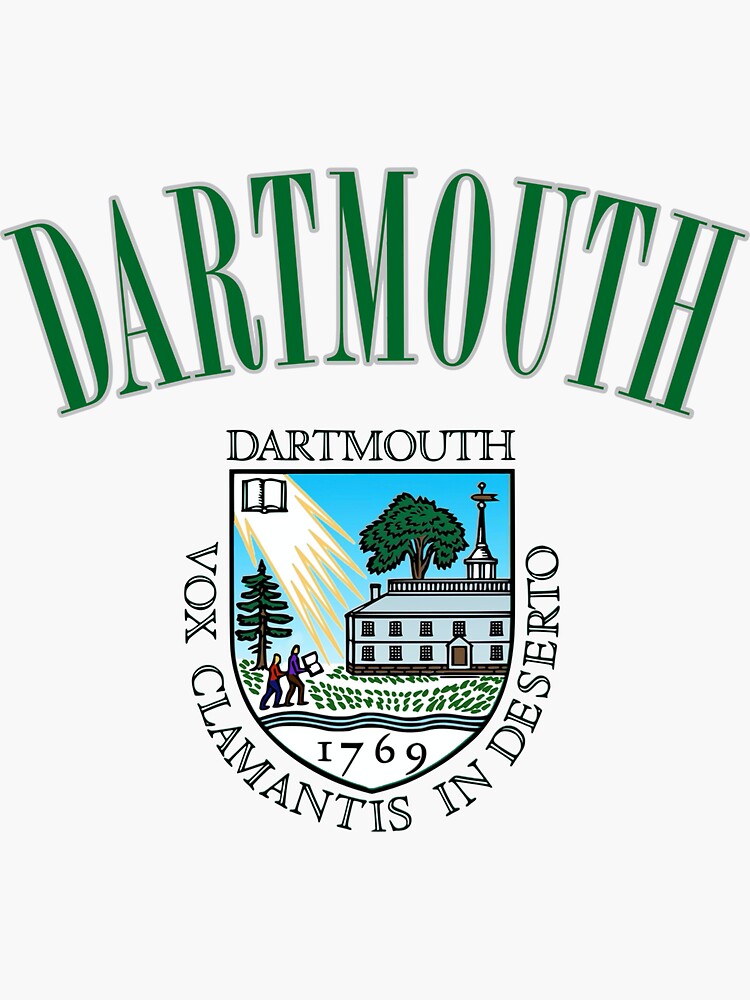 Vintage Dartmouth College Logo Sticker By Deniseelee Redbubble