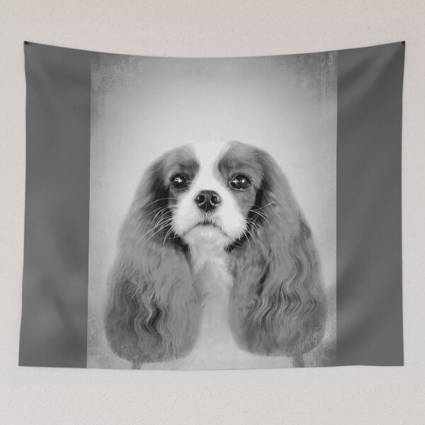 Item preview, Cavalier King Charles Spaniel dog - BW Vintage - D70 designed and sold by DecoVintage.