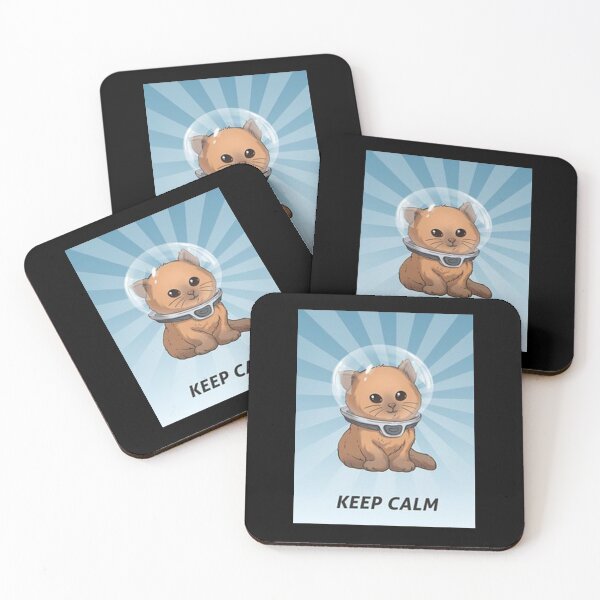 "Keep Calm Kitty" Coasters (Set of 4)