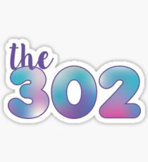 The 302 Area Code Sticker