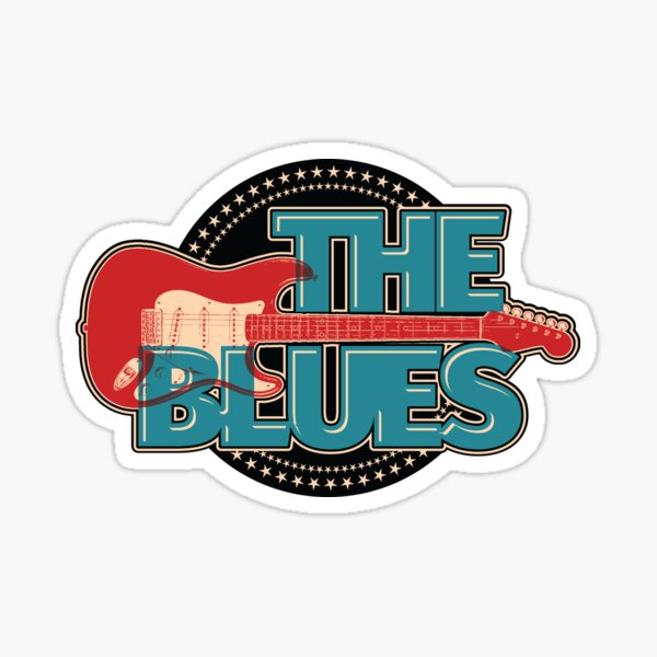 Artikel-Vorschau von Vintage-Stil-Blues-Gitarre mit Sternen, designt und verkauft von wickedpretty.