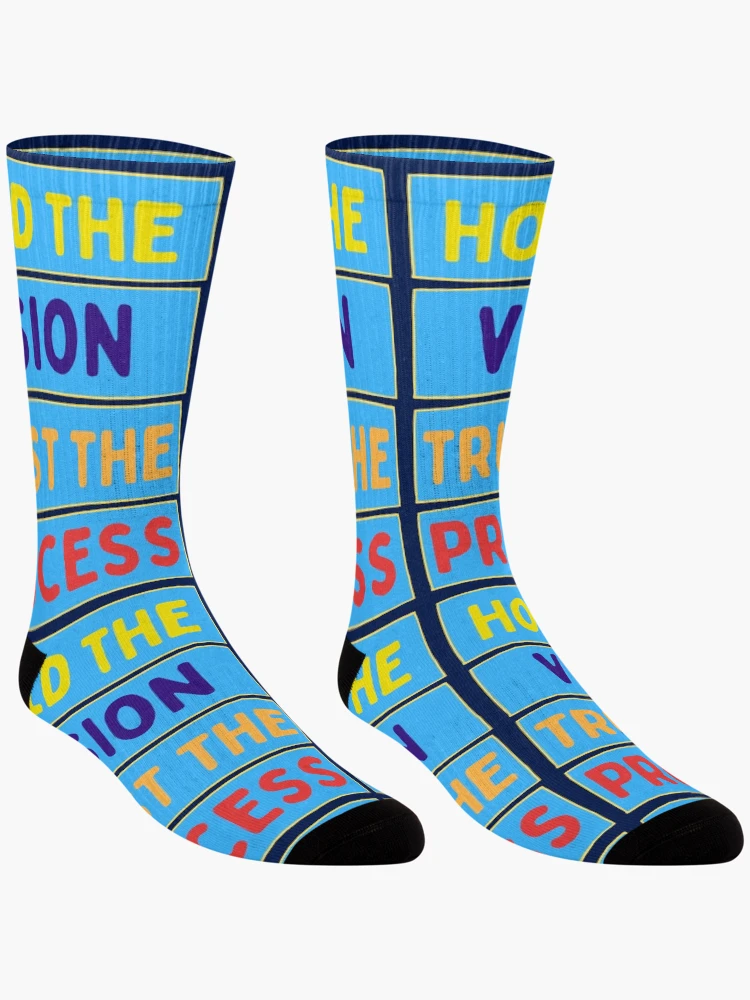 Thumbnail 3 of 5, Socks, Hold The Vision Trust The Process designed and sold by DesignsofNote.
