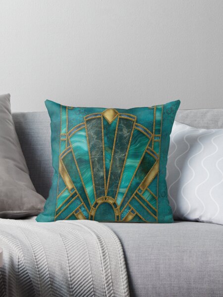 Item preview, Elegant Stained Glass Art Deco Window With Marble And Gemstone designed and sold by artsandsoul.