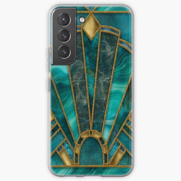Elegant Stained Glass Art Deco Window With Marble And Gemstone Samsung Galaxy Soft Case